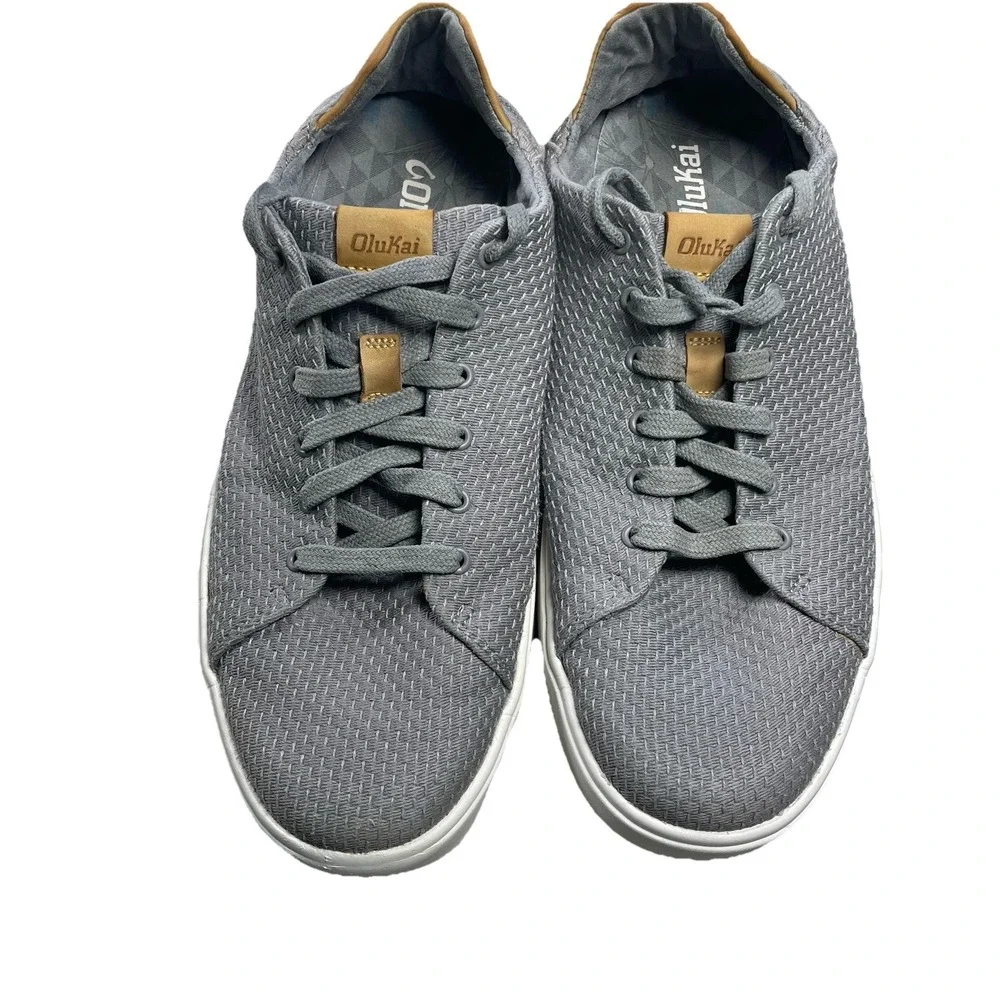 OluKai Lae'ahi‎ Li Shoes Mens Size 8.5 Casual Sneaker Lace Up Grey